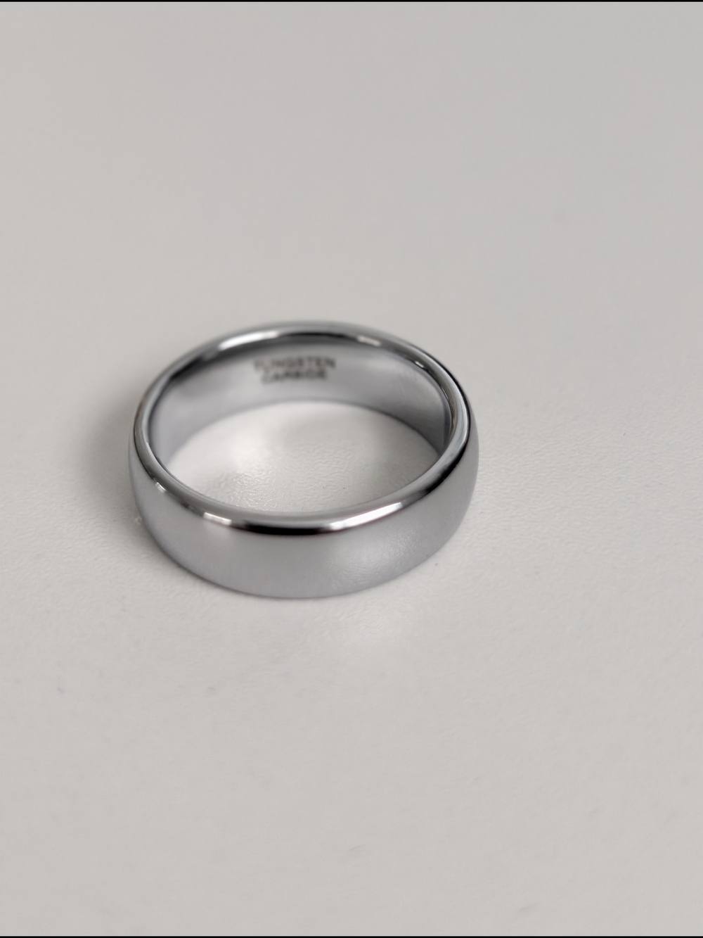 Tungsten Carbide Classic Polished Silver Band Ring